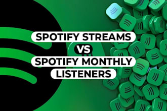 do 100k spotify monthly listener and stream, spotify song, promote music engage