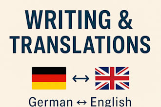 write or translate short texts between english and german