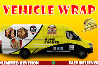do unique vehicle wrap design, car wrap, van wrap design, car wrap, vehicle wrap