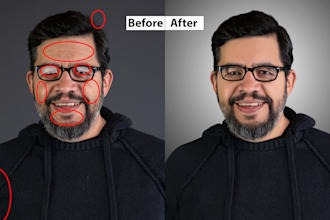 enhance headshots, portraits, and natural photos by photoshop retouching