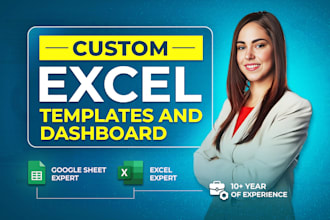 create custom excel spreadsheet templates, fix formulas, vba, macros, dashboard