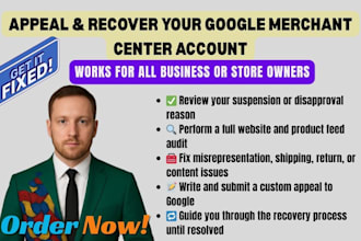 appeal and recover google merchant center, reinstate gmc, fix suspension policy