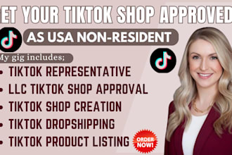 create USA tiktok shop setup tiktok shop manage USA tiktok shop representative