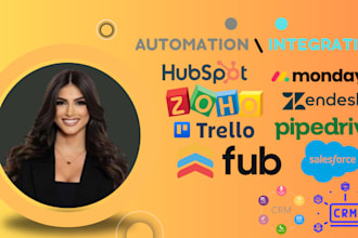 setup zoho hubspot salesforce pipedrive zendesk automation integration monday