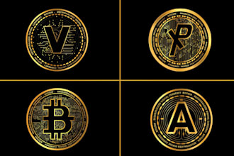 do nft crypto token, bitcoin, cryptocurrency and coin logo design
