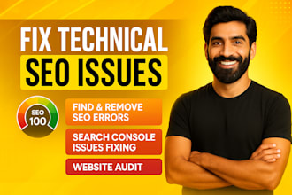 site audit, fix SEO errors, fix technical issues of google search console