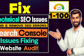 site audit, fix SEO errors, fix technical issues of google search console