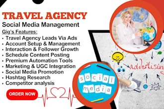 be your travel agency social media manager content creator instagram marketing