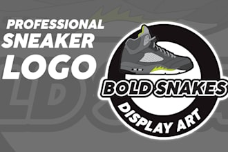 design a modern sneaker  logo with a professional touch