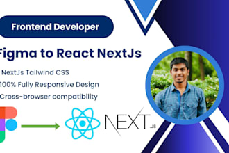 convert figma to HTML, tailwind CSS, react and nextjs