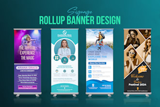 design professional roll up, pull up, retractable banners for your business