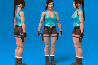 custom articulated action figure 3d articulated model 3d printing action figure
