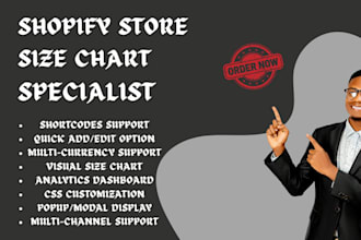 setup shopify store size chart, kiwi sizing, avada bf size chart, zify smartsize