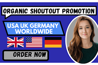 shoutout  promote share website link to 200m tweet fb ig tiktok USA UK audiences