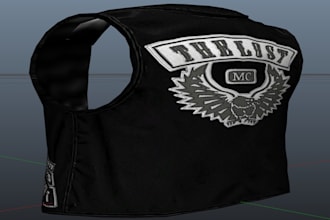 make custom fivem clothing, mc kuttes with patches, biker vests, fivem eup, flag