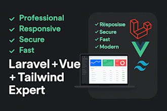 develop modern laravel web applications with vue, tailwind and inertia