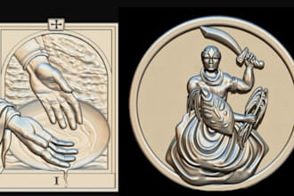 3d coin model bas relief cnc design medallion 3d pendant stl file 3d printing