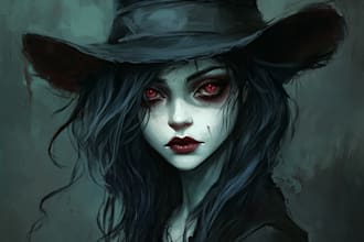 draw scary horror creature and fantasy character concept art