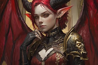 draw dnd character art and dnd character art
