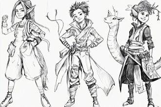 create character concept art sketch
