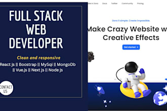 do full stack website development with react django react js node js