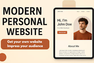 design a modern personal website with animations