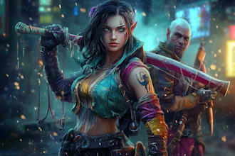 create a fantasy artwork, concept art, or character design