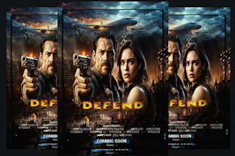 do eye catching movie poster, film, trailer