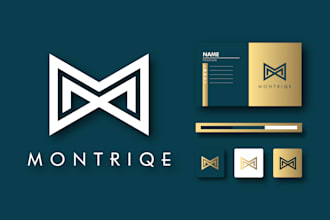 do a modern wordmark or monogram brand business logo design