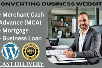 design mca website, mortgage website, business loan website payday loan finance
