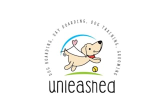 design stylish dog boarding and day care logo