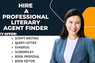 find an active literary agents for your synopsis, query letter, book proposal