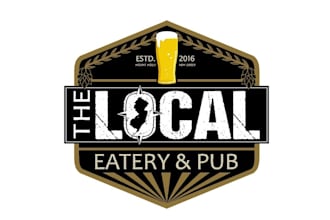 design monogram local eatery and pub logo