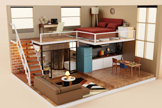 beautiful 3d kids bedroom design, living room, nursery house interior, playroom