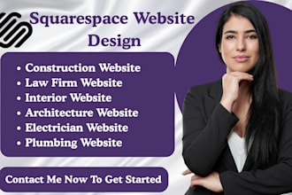 do square space website design law firm construction website, interior website