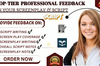 give professional feedback on your script or screenplay