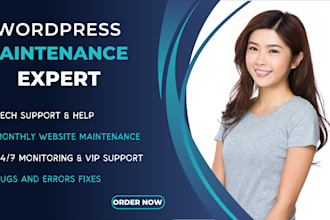 be your instant website manager wordpress maintenance support, help, edit