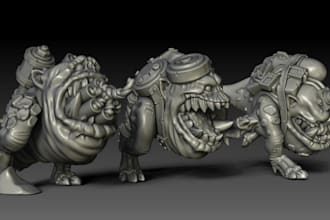 sculpt 3d collectible miniature,3d action figurine,tabletop game,zbrush stl file