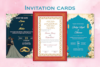 design custom invitation, save the date,thank you, wish card