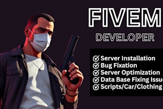 be your fivem developer and fix esx or qbcore server, server with optimization