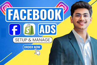setup shopify meta ads, ecommerce facebook ads and instagram advertising