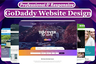 create godaddy website design redesign online store development landing page
