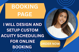 design and setup custom acuity scheduling for online booking