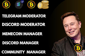 do memecoin telegram moderator telegram chatter discord moderator with chatters