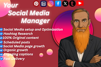 be your talented social media marketing manager and content creator