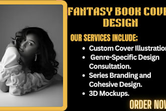 design an epic fantasy book cover that brings your word to life