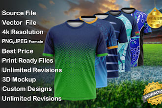 design any custom sportswear 3d mockup uniform with texture