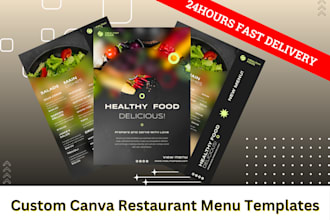 design canvas restaurant menu templates café menu food menu editable menu