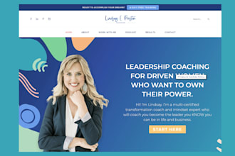 design life coaching website consulting website health and fitness landing page