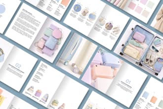 design a clean and modern portfolio, catalog or magazine